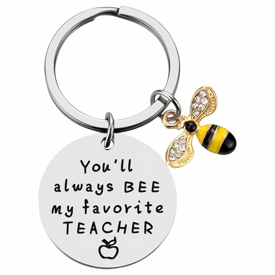 Bee Keychain | Teacher Thank You Gift | Engrave Steel