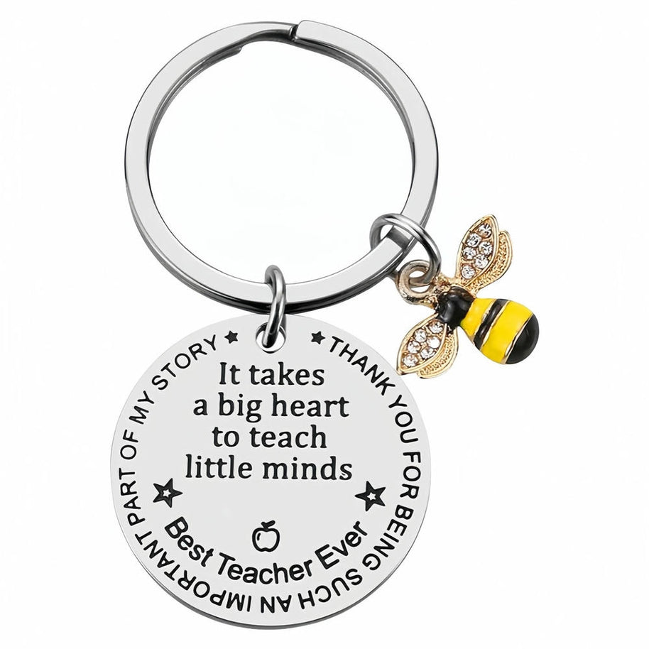 Bee Keychain | Teacher Thank You Gift | Engrave Steel