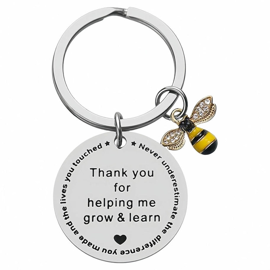 Bee Keychain | Teacher Thank You Gift | Engrave Steel