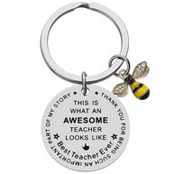 Bee Keychain | Teacher Thank You Gift | Engrave Steel