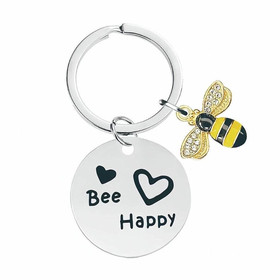 Bee Keychain | Teacher Thank You Gift | Engrave Steel