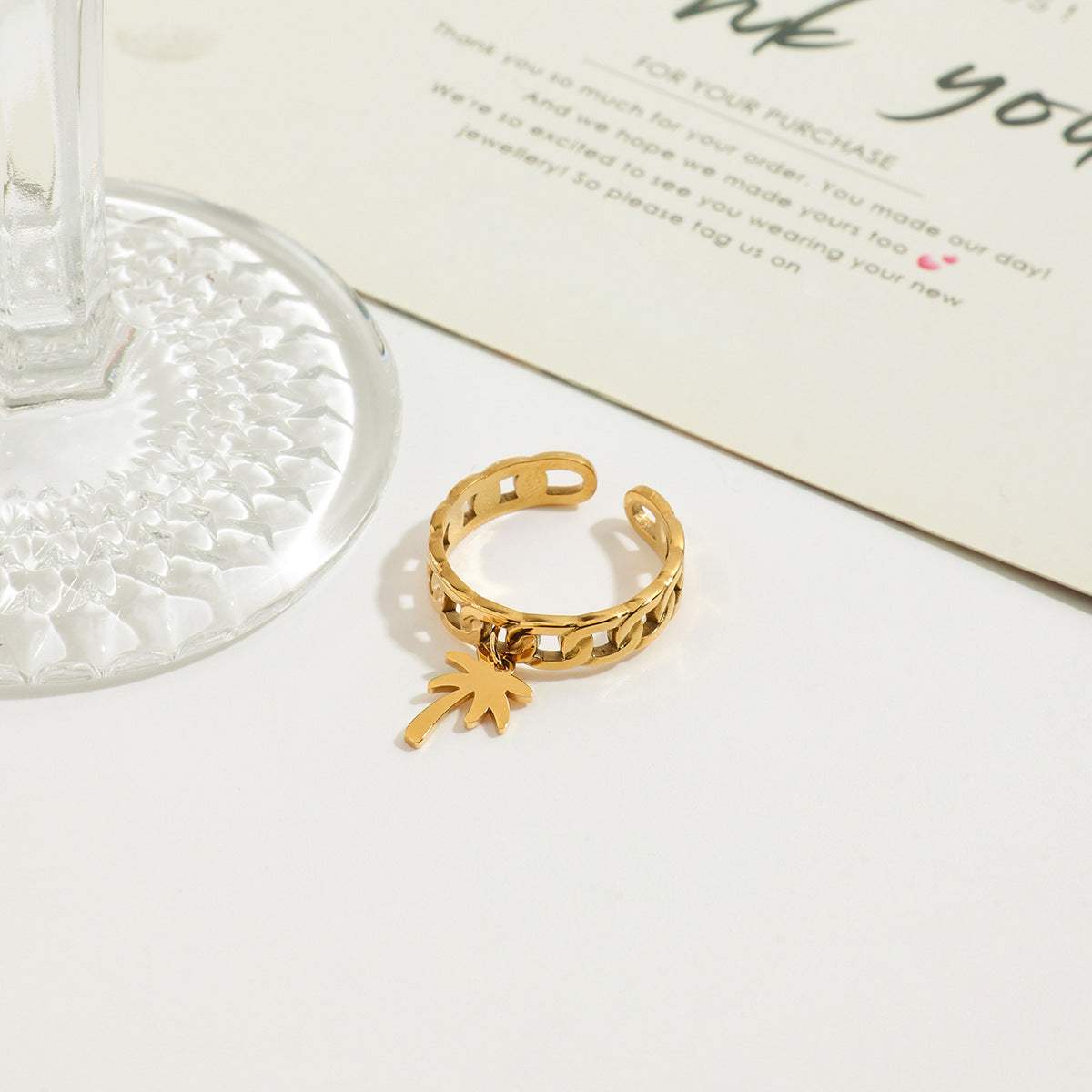 Open Link Ring Tree Charm