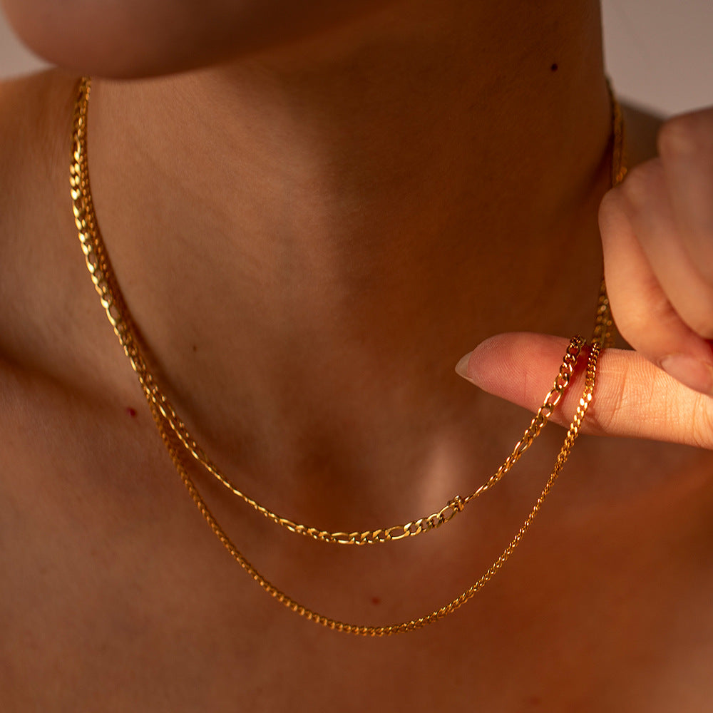 2 Layer Gold Necklace Stainless Steel