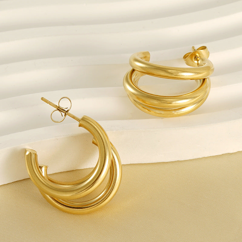 Triple Hoop Earring