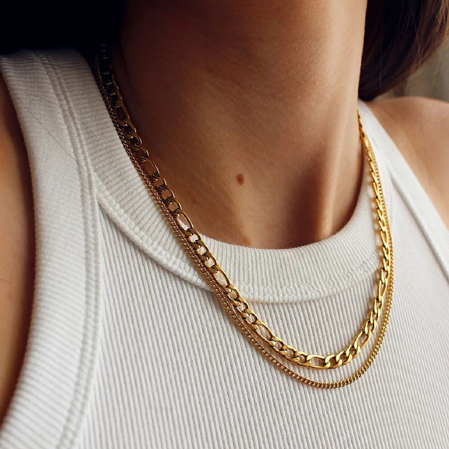 2 Layer Gold Necklace Stainless Steel