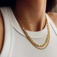 2 Layer Gold Necklace Stainless Steel