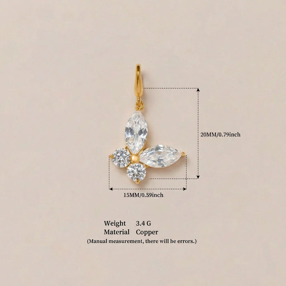 Stainless Steel Cherry Blossom flower Bag Charm Accessories