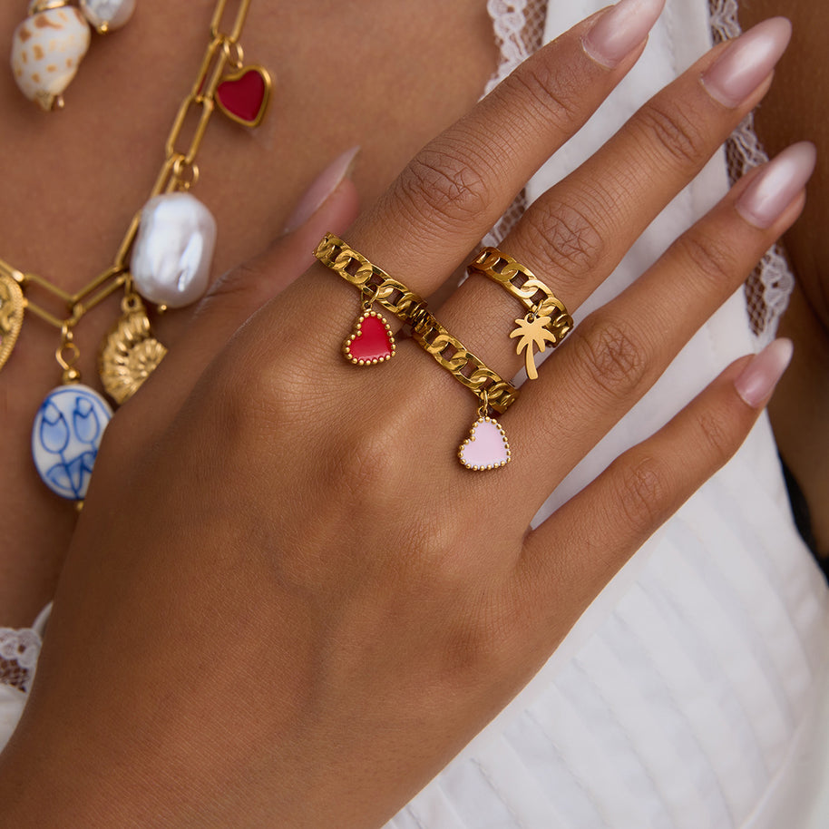 Open Link Ring Tree Charm