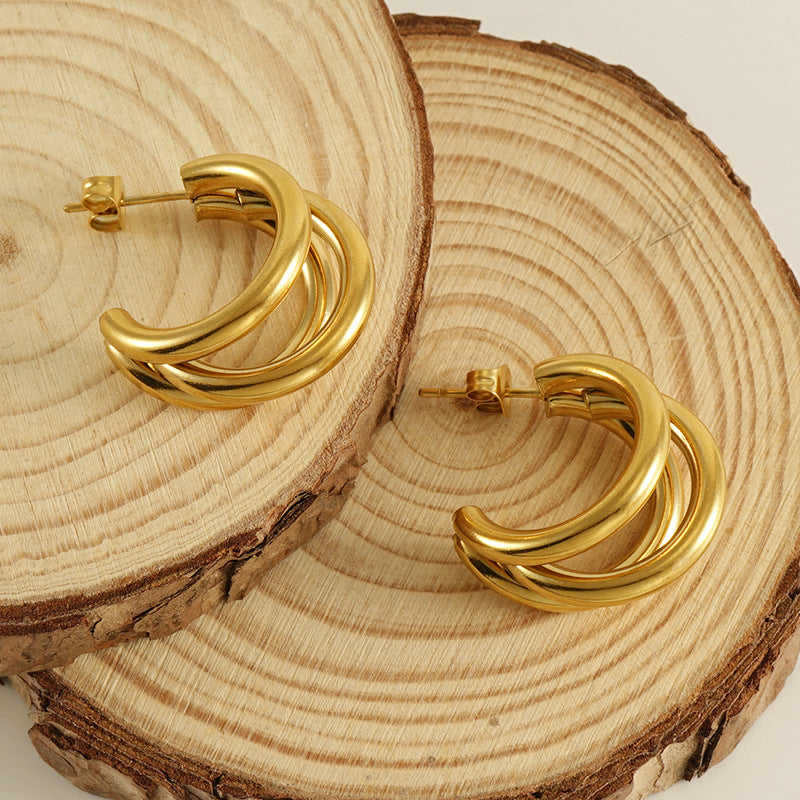Triple Hoop Earring