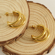 Triple Hoop Earring