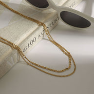 2 Layer Gold Necklace Stainless Steel