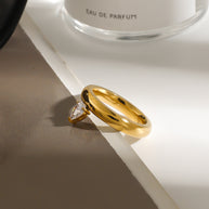 Pear CZ Ring Band