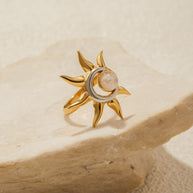 Moonstone Sun Ring
