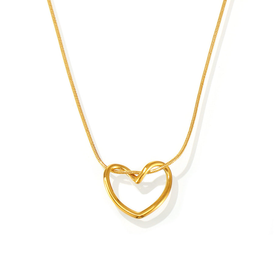 Minimalist Heart Chain Necklace
