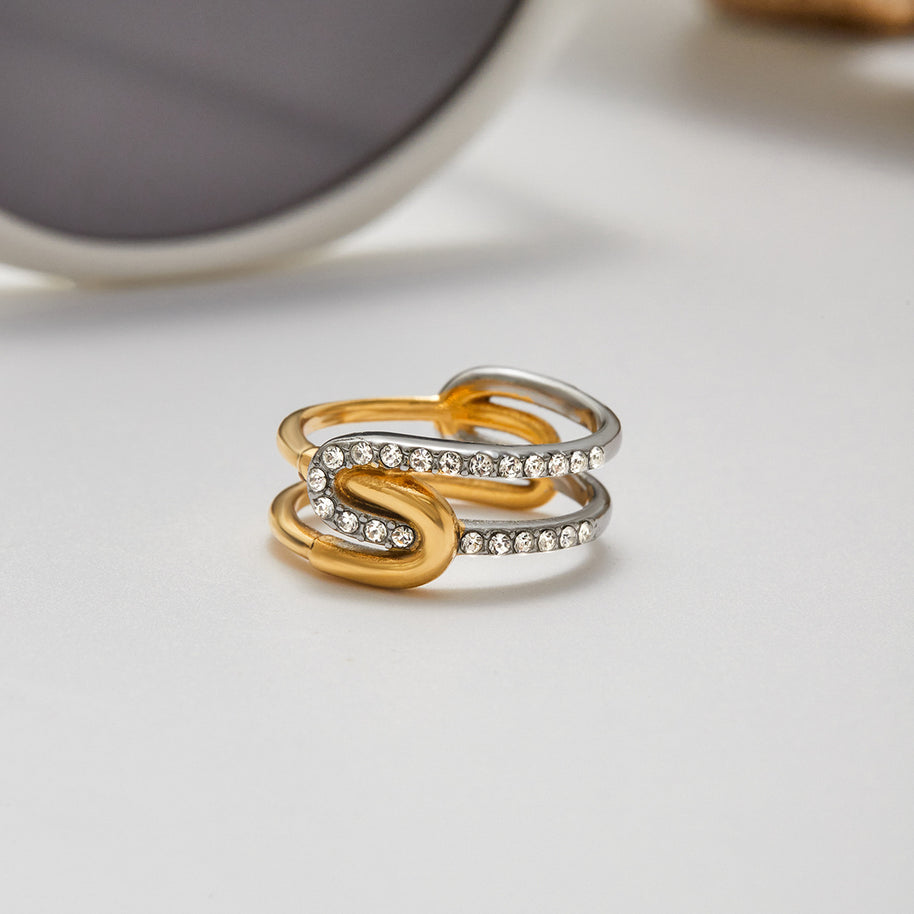 Two Tone Line Ring