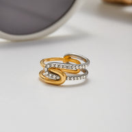 Two Tone Line Ring