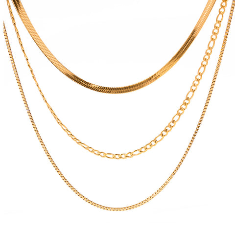 3 Layer Chain Necklace JXNW2308014