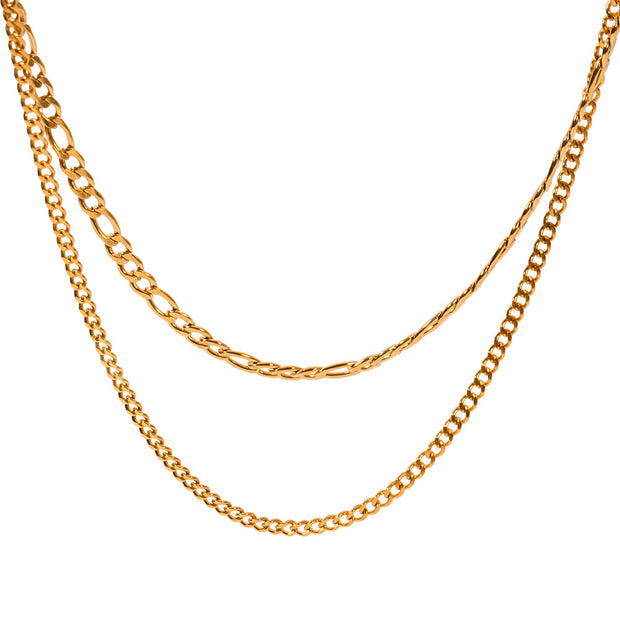 2 Layer Gold Necklace Stainless Steel