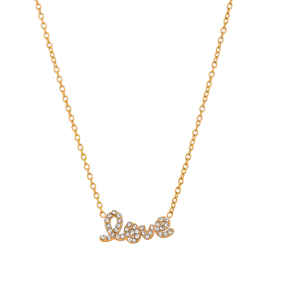 Zircon Love Chain Necklace