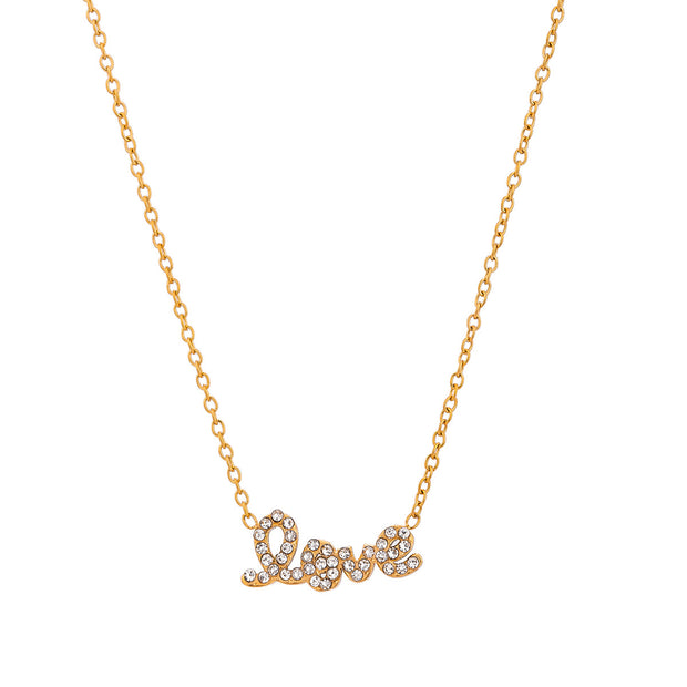 Zircon Love Chain Necklace