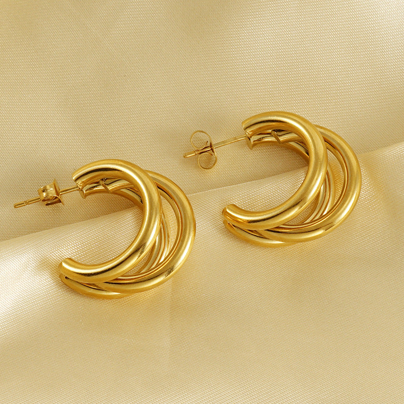 Triple Hoop Earring