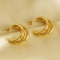 Triple Hoop Earring