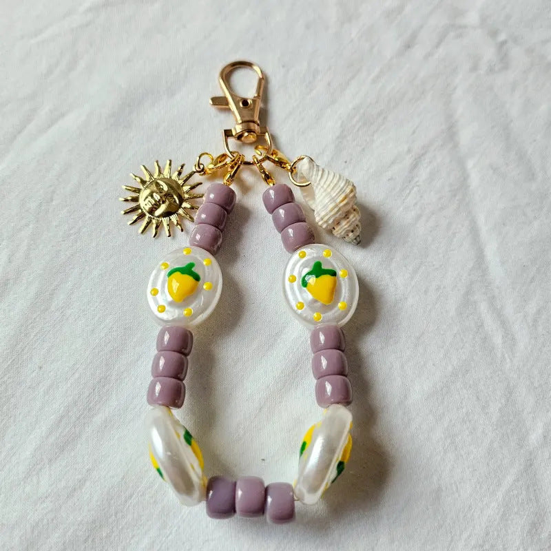 Dopamine DIY Colorful Beaded Bag Keychain Charm JX26032073GK