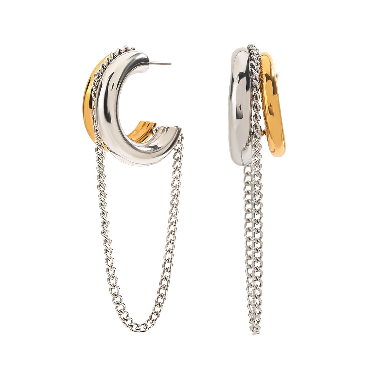 Tassel C Hoop Earrings