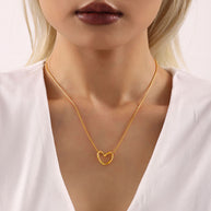 Minimalist Heart Chain Necklace