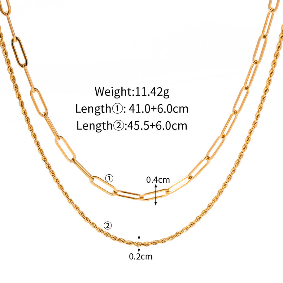 2 Layer Chain Necklace