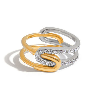 Two Tone Line Ring JXR0304022-PS-7