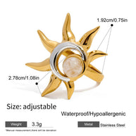 Moonstone Sun Ring