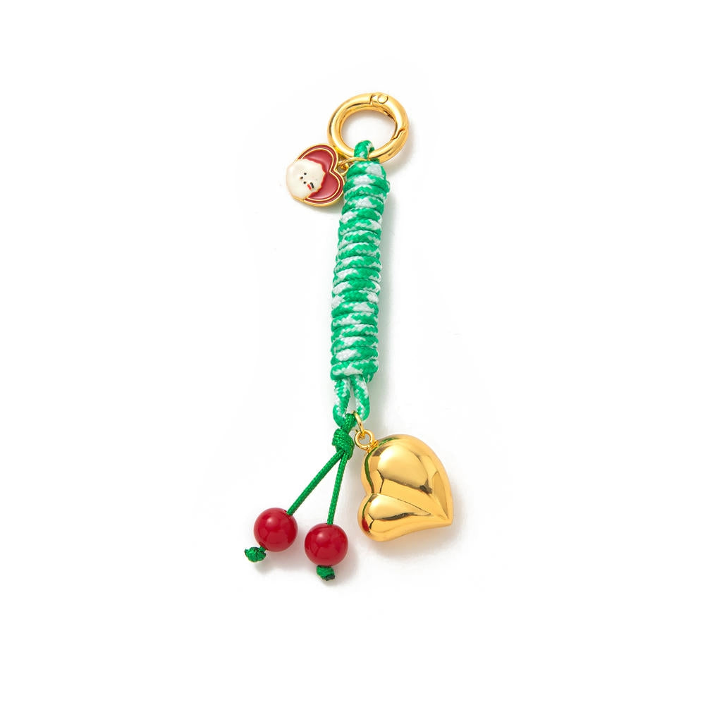 Heart Frog Pendants Cute Woven Keychain Charms JX251405O01