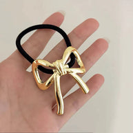 Bow Golden Metal Hair Tie JTG18545
