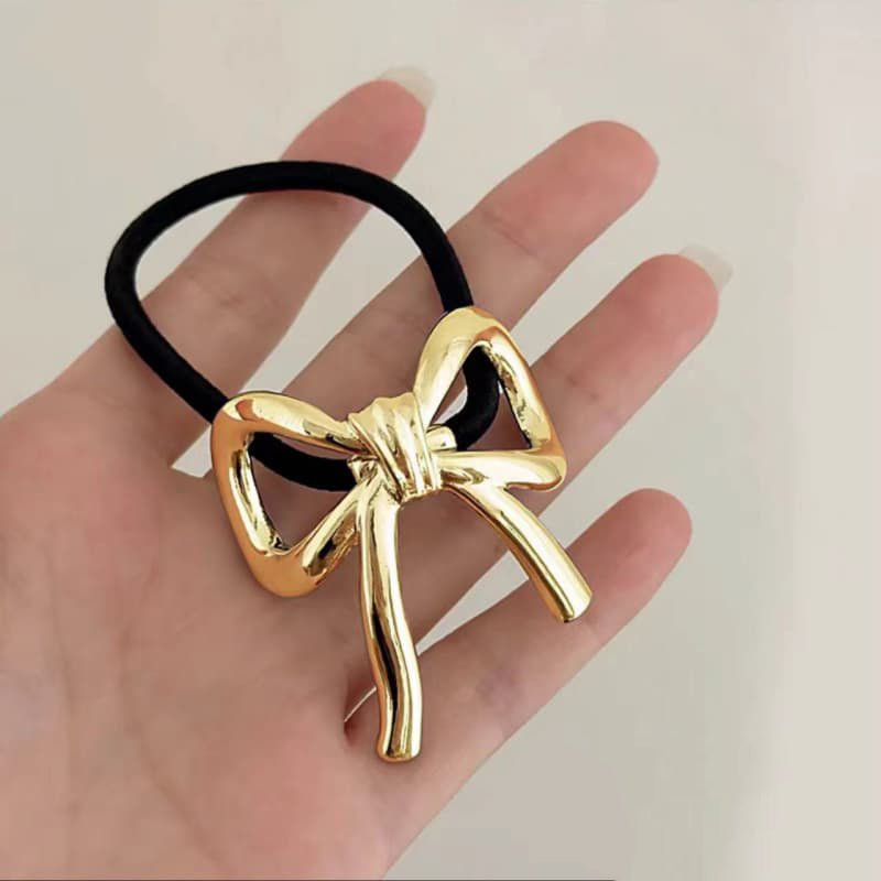 Bow Golden Metal Hair Tie JTG18545