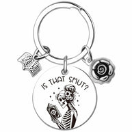 Book Lover Keychain | Flower Round Charm | Rear Gift