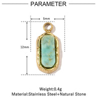 French Flower Pendant | Lucky Four Leaf Clover Steel Charm