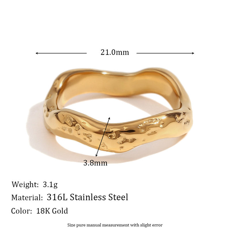 Hammered Wave Ring