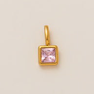 European Colorful 12 Birthstones Pendant Zircon DIY Charm