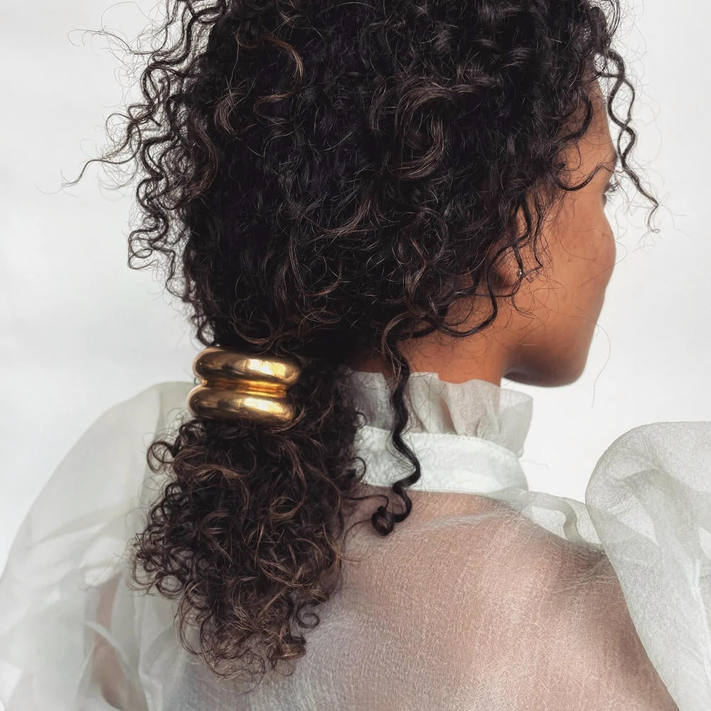 Metal Hair Tie Minimalist Ponytail Holder JXH2403004