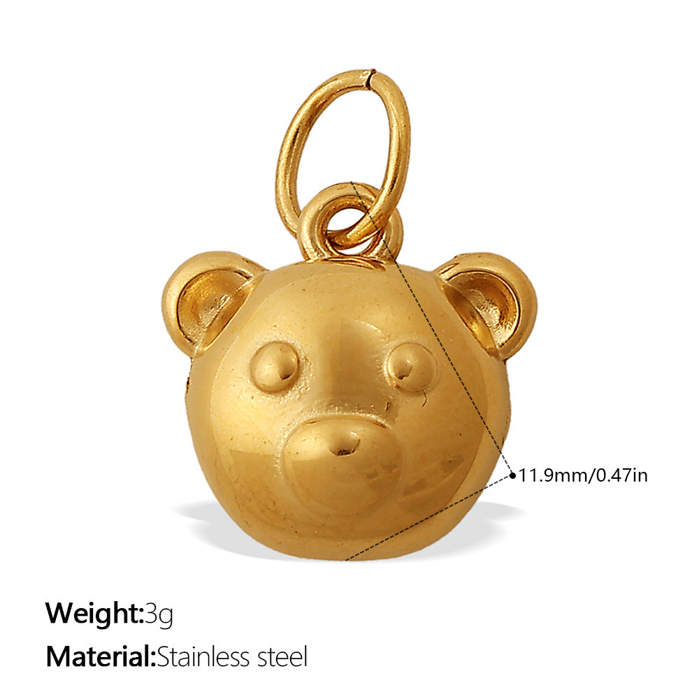 Cute Animal Charm Set Steel 18K Gold Plated DIY Versatile