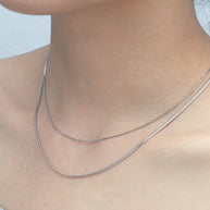 0.75mm Sterling Silver Box Chain Necklace