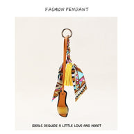 H-Style Slipper Keychain | Leather Tassel Ribbon Bag Charm