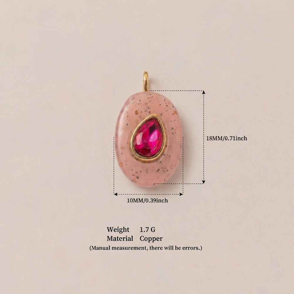 Glass Zircon DIY Pendants Dopamine Colorful Birthstone Charm
