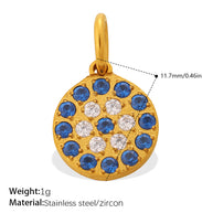 European Vintage Sunflower Water Drop Pendant Steel 18K