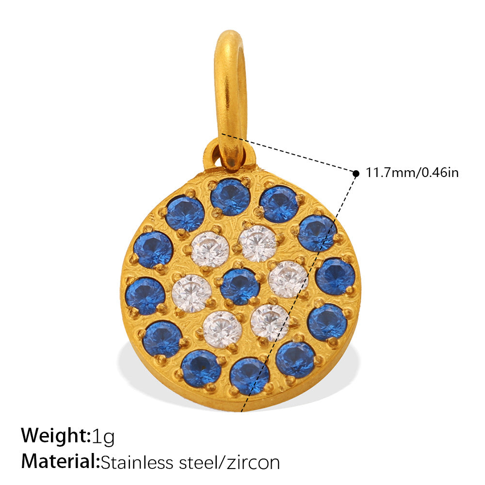 European Vintage Sunflower Water Drop Pendant Steel 18K