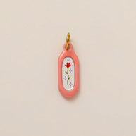 European Cartoon Sea Grass Enamel Pendant 18K Gold Plated