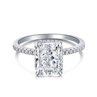Square Ice Flower Cut CZ Engagement Ring JDY120099
