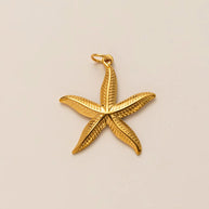Ocean Series Print Pendant Steel 18K Gold Plated DIY