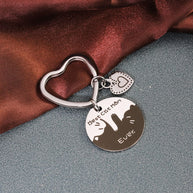 Heart Keychain | Stainle Steel Engrave | Couple Gift